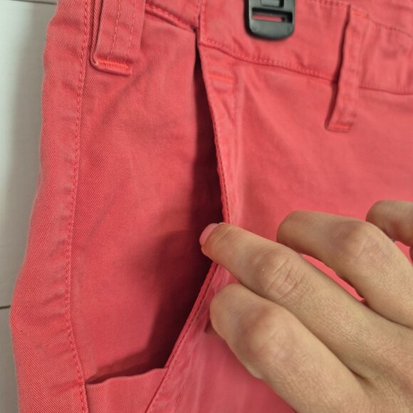 Orvis Mens Red Cotton Shorts Size 38 With Button & Zipper Closure Back Pockets B - Picture 2 of 7